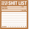You're on my Shit List: Sticky Notes